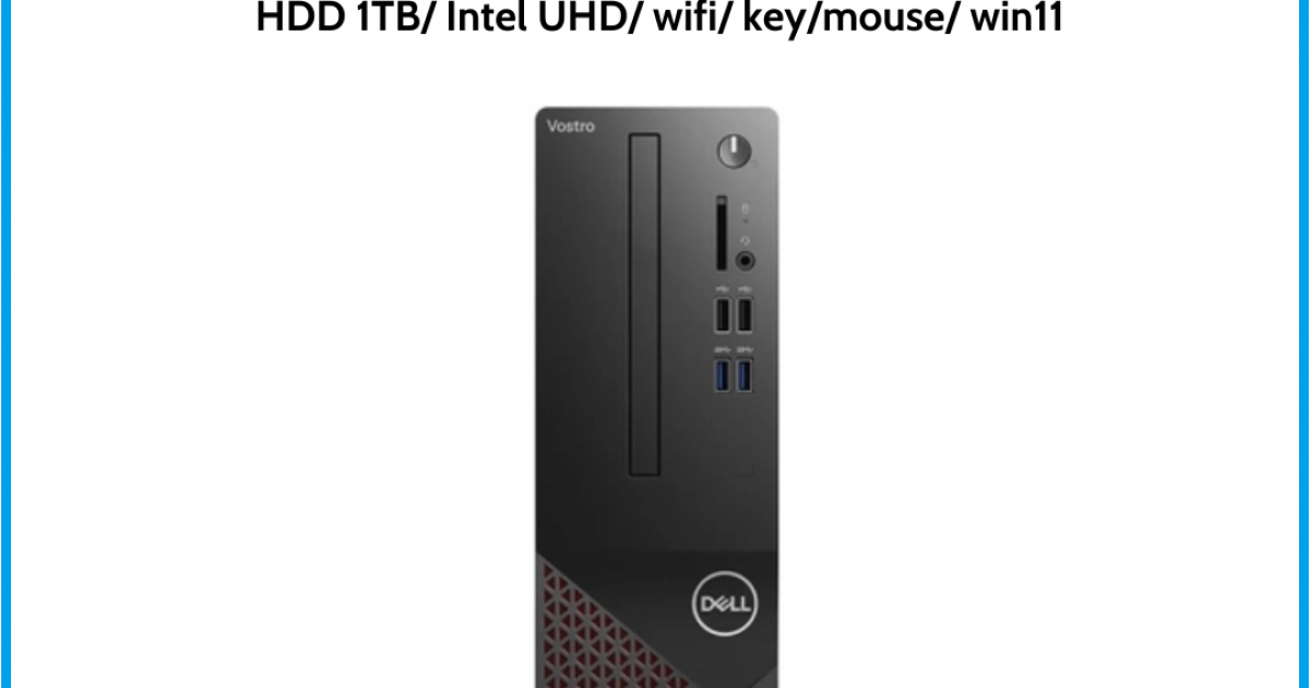 Máy tính để bàn PC Dell Vostro 3681 intel core i3-10105 RAM 4gb/ HDD 1TB/ Intel UHD/ wifi/ key/mouse/ win11