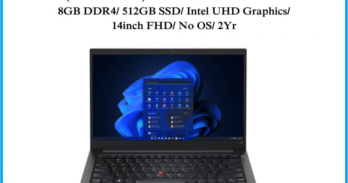 Laptop LENOVO Thinkbook 14 G4 IAP (21DH00B2VN)/ Intel Core i3-1215U/ RAM 8GB DDR4/ 512GB SSD/ Intel UHD Graphics/ 14inch FHD/ No OS/ 2Yr