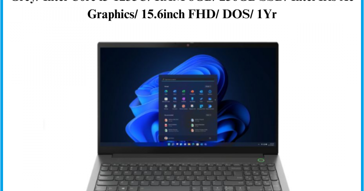 Laptop Lenovo ThinkBook 15 G4 IAP 21DJ00GUVN/ Mineral Grey/ Intel Core i5-1235U/ RAM 8GB/ 256GB SSD/ Intel Iris Xe Graphics/ 15.6inch FHD/ DOS/ 1Yr