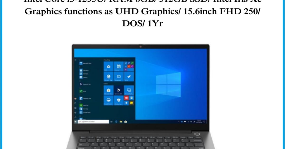 Laptop LENOVO Thinkbook 15 G4 IAP (21DJ00GVVN)/ Intel Core i5-1235U/ RAM 8GB/ 512GB SSD/ Intel Iris Xe Graphics functions as UHD Graphics/ 15.6inch FHD 250/ DOS/ 1Yr