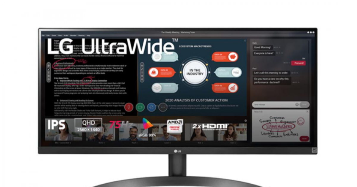 Màn hình LG UltraWide 29WP500-B | 29 inch FHD | IPS | 75Hz | AMD FreeSync | 2Yrs