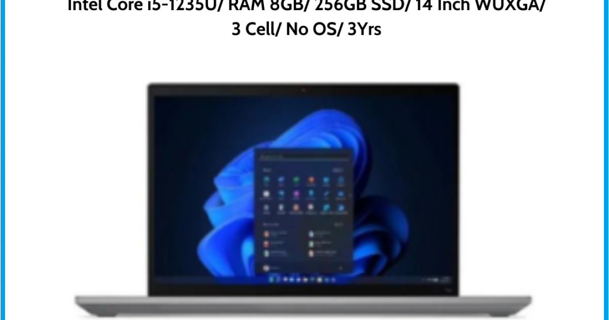 Laptop LENOVO ThinkPad T14 Gen 3 (21AHS02T00) Đen Intel Core i5-1235U RAM 8GB 256GB SSD 14 Inch WUXGA 3 Cell No OS 3Yrs