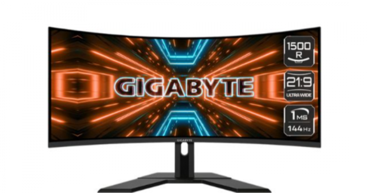 Màn hình máy tính Gigabyte G34WQC-EK | 34 inch | QHD | VA | 144Hz | 1ms | HDMI + DP + USB | Loa | 3Yr