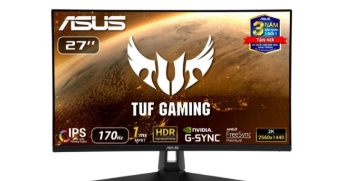 Màn hình máy tính ASUS TUF Gaming VG27AQ1A | 27 inch | WQHD | IPS | 170Hz | 1ms | HDMI + DP | 3Yrs