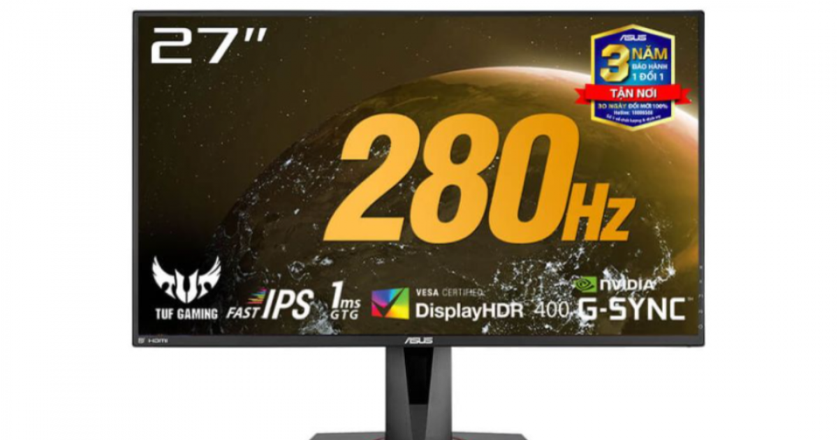 Màn Hình Gaming ASUS VG279QM | 27 inch | FHD | IPS | 280Hz | 1ms | G-SYNC)