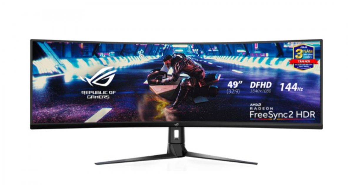 Màn hình cong Asus ROG Strix XG49VQ | 49 inch | 4K Ultra HD | VA | 144Hz | HDMI + DisplayPort + USB 3.0 |