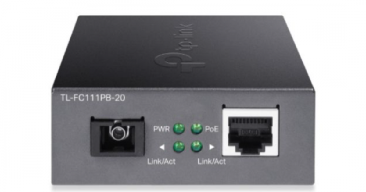Bộ chuyển đổi quang điện 10/100Mbps WDM with 1-Port PoE TP-LINK TL-FC111PB-20