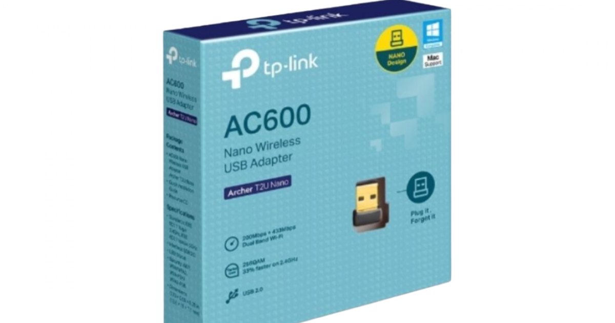 Card mạng không dây TP-Link USB Archer T2U Nano ( Chuẩn AC | AC600Mbps | Bluetooth 4.2 )