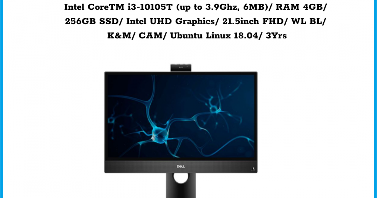 Máy tính để bàn All in one Dell OptiPlex 3280 (42AIO328001) Intel CoreTM i3-10105T (up to 3.9Ghz, 6MB) RAM 4GB 256GB SSD Intel U