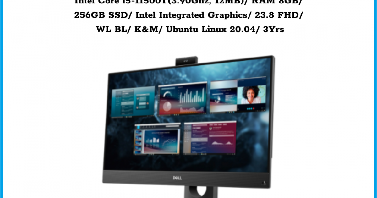 Máy tính để bàn All in one Dell Optiplex 5490 Intel Core i5-11500T(3.90Ghz, 12MB) RAM 8GB 256GB SSD Intel Integrated Graphics 23