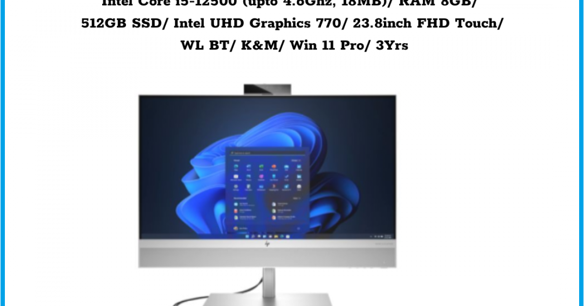 Máy tính để bàn All In One HP EliteOne 840 G9 (76N56PA) Bạc Intel Core i5-12500 (upto 4.6Ghz, 18MB) RAM 8GB 512GB SSD Intel UHD