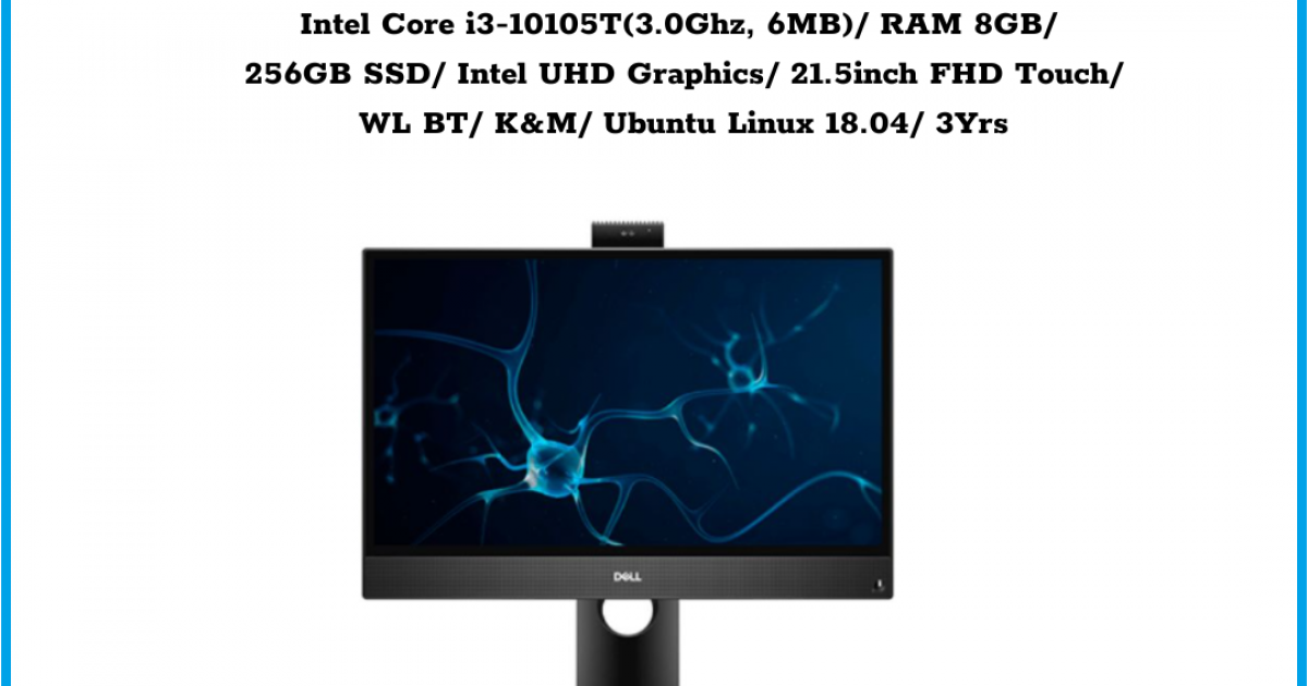 Máy tính để bàn All in one Dell OptiPlex 3280 (Touch) Intel Core i3-10105T(3.0Ghz, 6MB) RAM 8GB 256GB SSD Intel UHD Graphics 21.