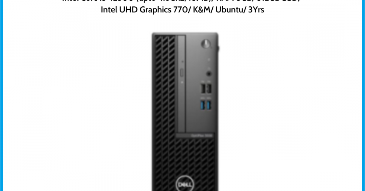 Máy tính để bàn Dell Optilex 3000SFF (3000SFF-I512500-8G512SSD3Y) Intel Core i5-12500 (upto 4.6Ghz, 18MB) RAM 8GB 512GB SSD Inte