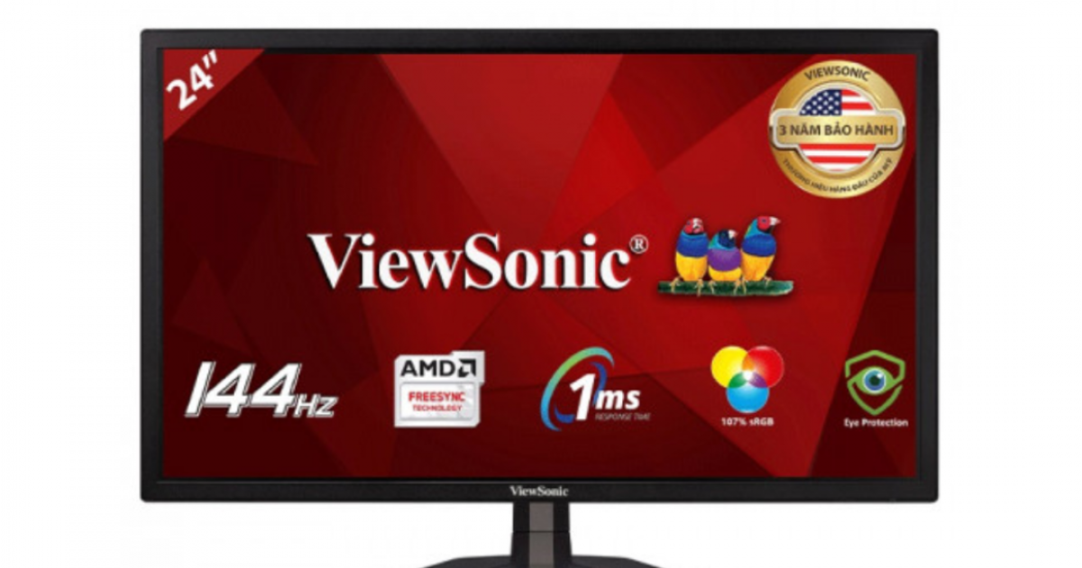 Màn hình Viewsonic VX2458-P-MHD | 23.6 inch FHD | TN | 144Hz | 1 ms | 250nits | HDMI + DP |FreeSync | Loa