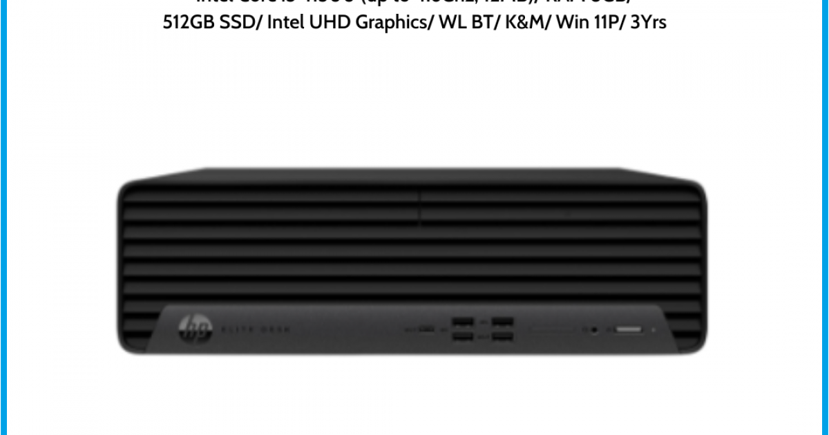 Máy tính để bàn HP EliteDesk 800 G8 SFF (659N6PA) Intel Core i5-11500 (up to 4.6Ghz, 12MB) RAM 8GB 512GB SSD Intel UHD Graphics