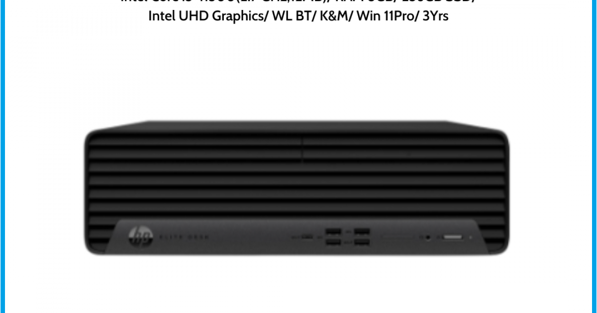 Máy tính để bàn HP EliteDesk 800 G8 SFF (659N5PA) Intel Core i5-11500(2.7 GHz,12MB) RAM 8GB 256GB SSD Intel UHD Graphics WL BT K