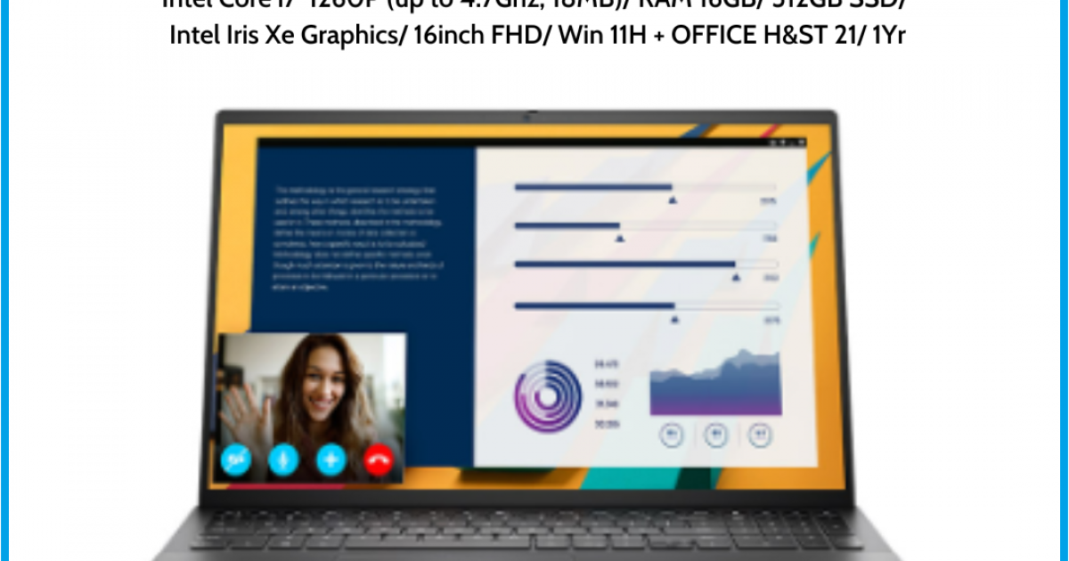 Laptop Dell Vostro V5620A (P117F001AGR) Titan Gray Intel Core i7-1260P (up to 4.7Ghz, 18MB) RAM 16GB 512GB SSD Intel Iris X