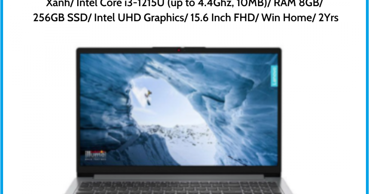 Laptop Lenovo IdeaPad Slim 3 15IAU7 (82RK005KVN) Xanh Intel Core i3-1215U (up to 4.4Ghz, 10MB) RAM 8GB 256GB SSD Intel UHD Graph