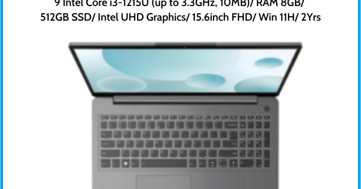 Laptop Lenovo IdeaPad 3 15IAU7 (82RK001MVN) Arctic Grey Intel Core i3-1215U (up to 3.3GHz, 10MB) RAM 8GB 512GB SSD Intel UHD Gra