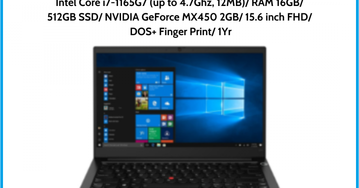 Laptop Lenovo Thinkpad E15 Gen2 (20TES3ML00) Black Intel Core i7-1165G7 (up to 4.7Ghz, 12MB) RAM 16GB 512GB SSD NVIDIA GeForce M