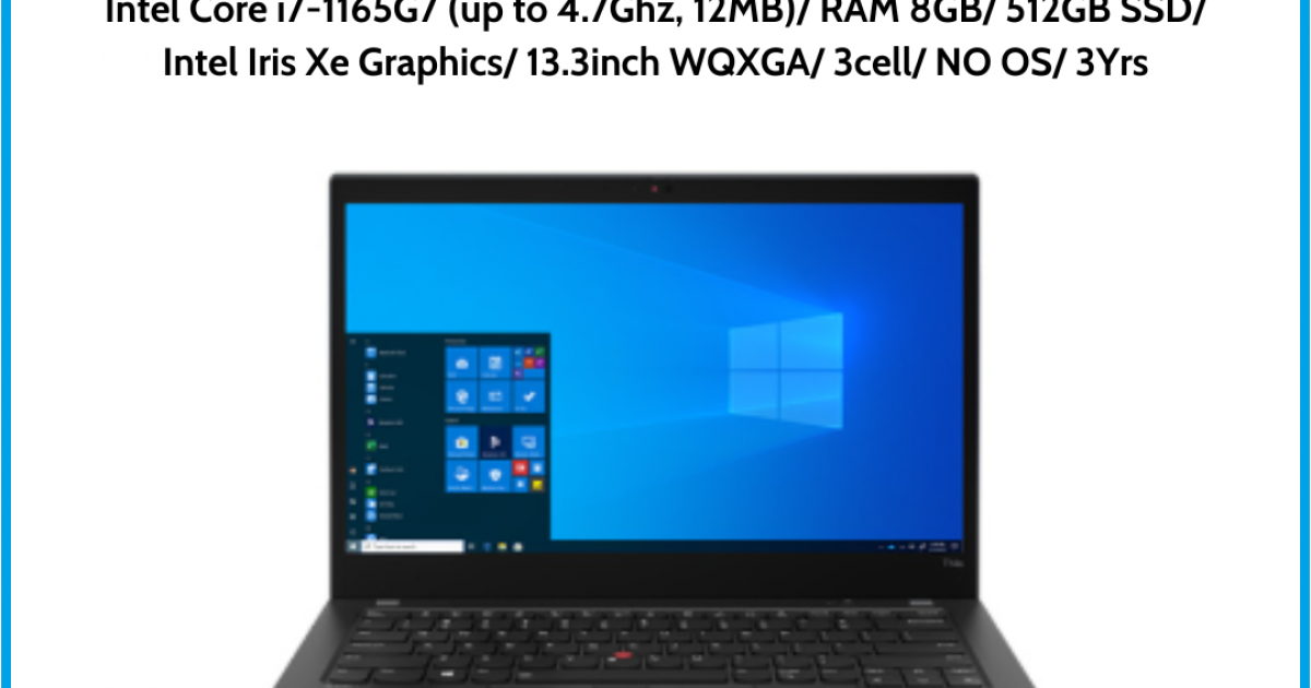 Laptop Lenovo ThinkPad X13 Gen 2 (20WK00EFVA) Black Intel Core i7-1165G7 (up to 4.7Ghz, 12MB) RAM 8GB 512GB SSD Intel Iris Xe Gr