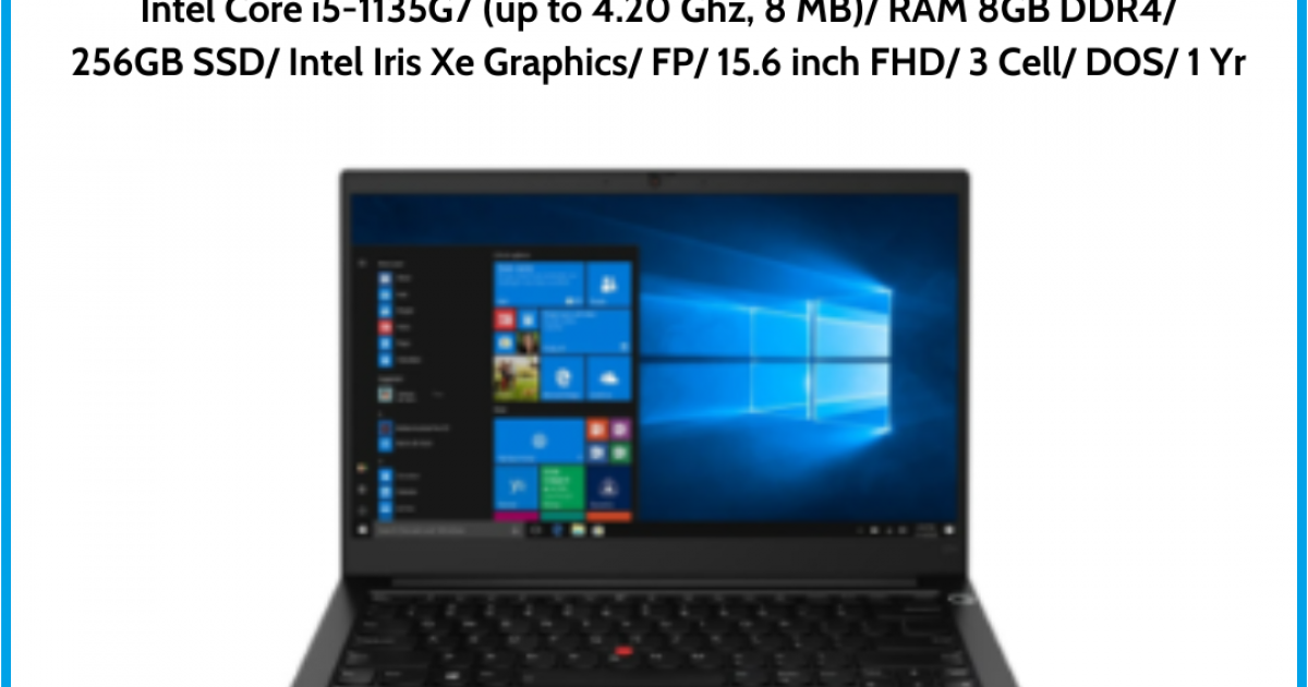 Laptop Lenovo Thinkpad E15 Gen2 20TES1RM00 Black Intel Core i5-1135G7 (up to 4.20 Ghz, 8 MB) RAM 8GB DDR4 256GB SSD Intel Iris X