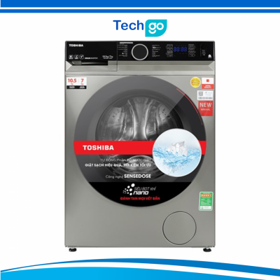 Máy giặt sấy Toshiba Inverter giặt 10.5 kg - sấy 7 kg TWD-BM115GF4V(SK)