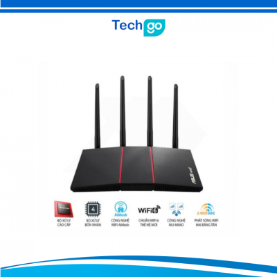 Bộ phát wifi ASUS RT-AX55 Tốc độ AX1800 (màu đen)