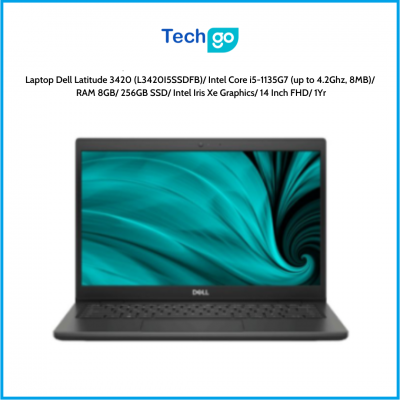 Laptop Dell Latitude 3420 (L3420I5SSDFB)/ Intel Core i5-1135G7 (up to 4.2Ghz, 8MB)/ RAM 8GB/ 256GB SSD/ Intel Iris Xe Graphics/ 