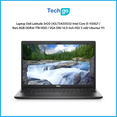 Laptop Dell Latitude 3420 (42LT342002) Intel Core i5-1135G7  Ram 8GB DDR4 1TB HDD  VGA ON 14.0 inch HD 3 cell Ubuntu 1Yr