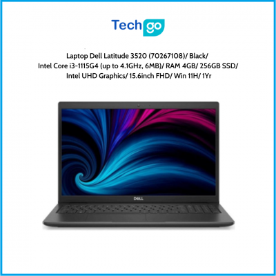 Laptop Dell Latitude 3520 (70267108)/ Black/ Intel Core i3-1115G4 (up to 4.1GHz, 6MB)/ RAM 4GB/ 256GB SSD/ Intel UHD Graphics/ 1