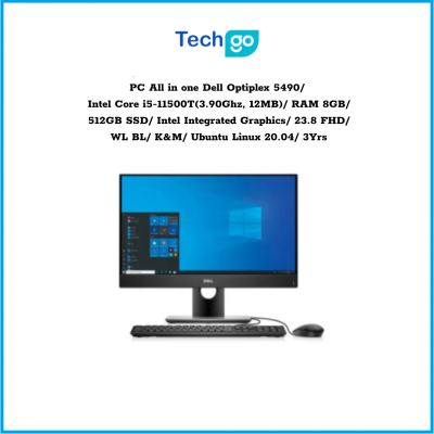 Máy tính để bàn All in one Dell Optiplex 5490 Intel Core i5-11500T(3.90Ghz, 12MB) RAM 8GB 512GB SSD Intel Integrated Graphics 23