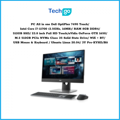 Máy tính để bàn All in one Dell OptiPlex 7490 Touch Intel Core i7-11700 (2.5GHz, 16MB) RAM 8GB DDR4 512GB SSD 23.8 inch Full HD 