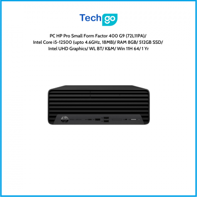 Máy tính để bàn HP Pro Small Form Factor 400 G9 (72L11PA) Intel Core i5-12500 (upto 4.6GHz, 18MB) RAM 8GB 512GB SSD Intel UHD Gr