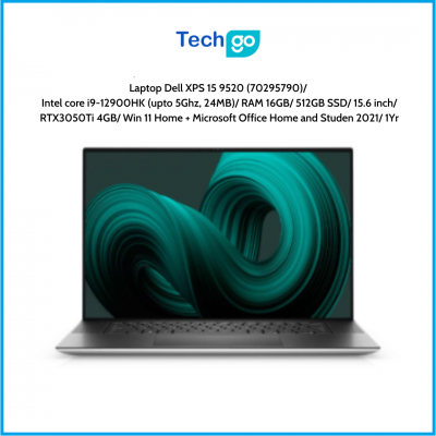 Laptop Dell XPS 15 9520 (70295790) Intel core i9-12900HK (upto 5Ghz, 24MB) RAM 16GB 512GB SSD 15.6 inch RTX3050Ti 4GB Win 11 Hom