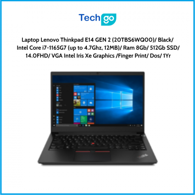 Laptop Lenovo Thinkpad E14 GEN 2 (20TBS6WQ00) Black Intel Core i7-1165G7 (up to 4.7Ghz, 12MB) Ram 8Gb 512Gb SSD 14.0FHD VGA Inte