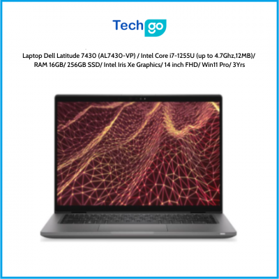 Laptop Dell Latitude 7430 (AL7430-VP) / Intel Core i7-1255U (up to 4.7Ghz,12MB)/ RAM 16GB/ 256GB SSD/ Intel Iris Xe Graphics/ 14