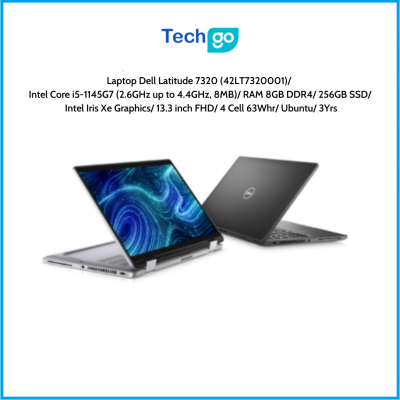 Laptop Dell Latitude 7320 (42LT7320001)/ Intel Core i5-1145G7 (2.6GHz up to 4.4GHz, 8MB)/ RAM 8GB DDR4/ 256GB SSD/ Intel Iris Xe