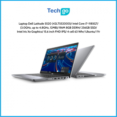 Laptop Dell Latitude 5520 (42LT552000)/ Intel Core i7-1185G7/ (3.0GHz, up to 4.8GHz, 12MB)/ RAM 8GB DDR4/ 256GB SSD/ Intel Iris 