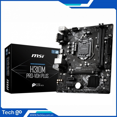 Mainboard MSI H310M PRO-VDH PLUS (Intel H310, Socket 1151, m-ATX, 2 khe RAM DDR4)