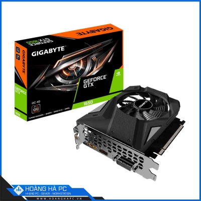 VGA GIGABYTE GTX 1650 D6 OC (4GB GDDR6, 192-bit, HDMI +DP + DVI-D)